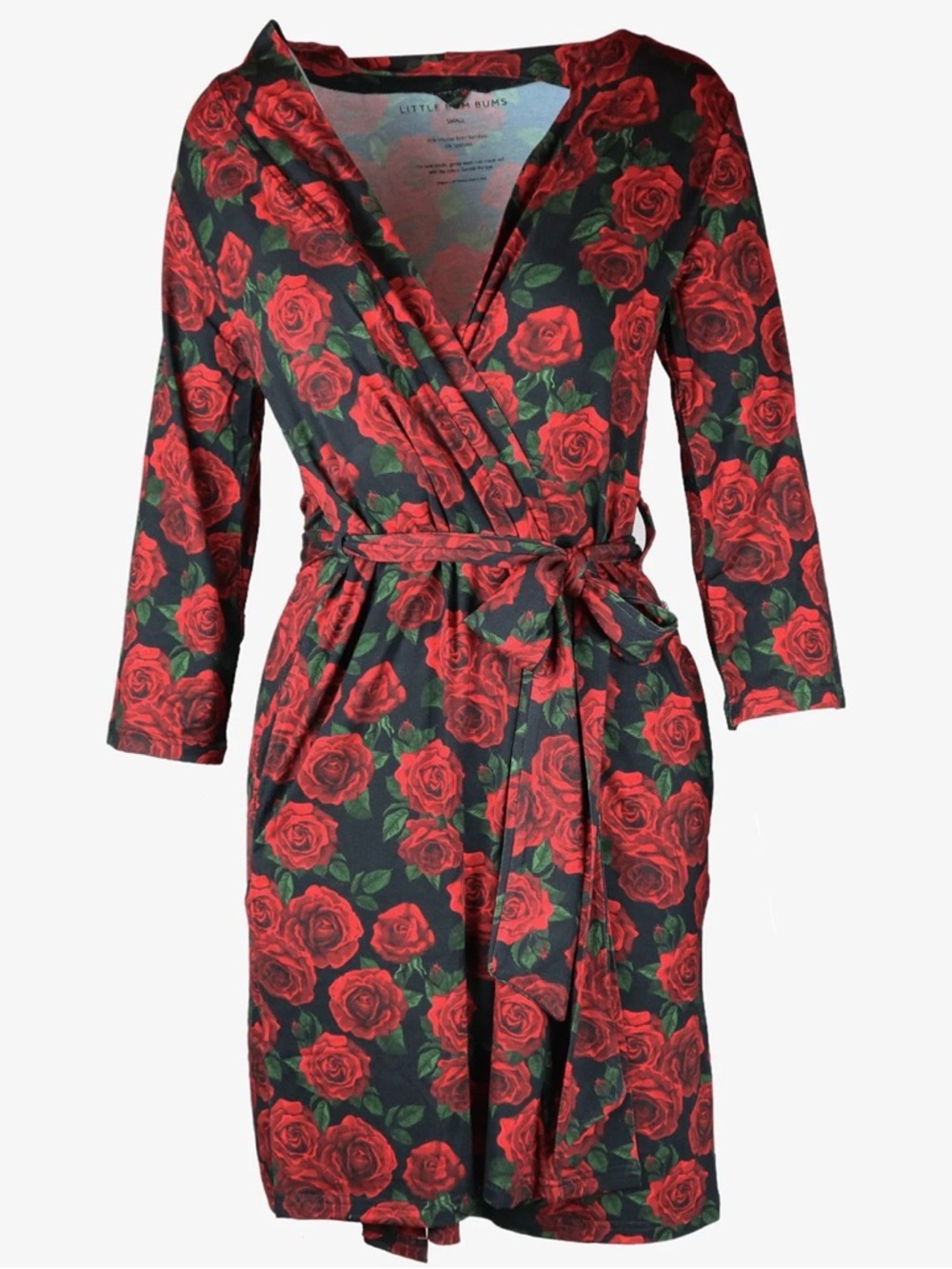 Bums and Roses Natural Bamboo Rose Robe - Picture 1 of 8